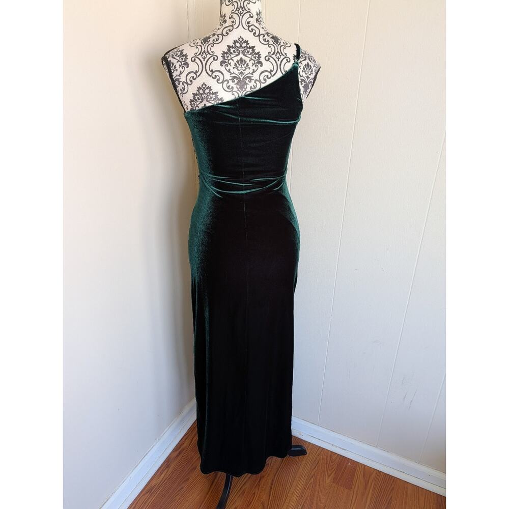 Revelry Jade Emerald Green Velvet Maxi Gown - Picture 3 of 5